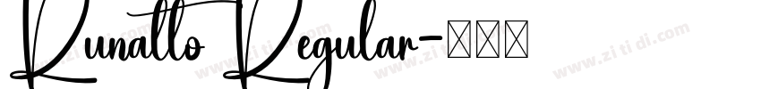Runalto Regular字体转换